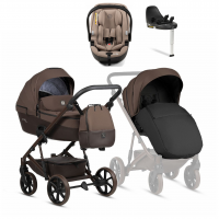 Коляска 4 в 1 Tutis Viva 6+ Essential, Espresso (067) с автокреслом Tutis Beno (0-13 кг) и базой Isofix