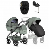 Коляска 4 в 1 Tutis Viva 6+ Essential, Sage (039) с автокреслом Tutis Beno (0-13 кг) и базой Isofix