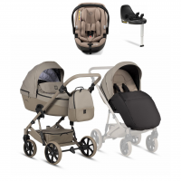 Коляска 4 в 1 Tutis Viva 6+ Essential, Warm Grey (068) с автокреслом Tutis Beno (0-13 кг) и базой Isofix