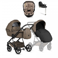 Коляска 4 в 1 Tutis Viva 6+ Leather, Cedar (083) с автокреслом Tutis Beno (0-13 кг) и базой Isofix