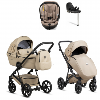 Коляска 4 в 1 Tutis Viva 6+ Teddy, Creamy (111) с автокреслом Tutis Beno (0-13 кг) и базой Isofix