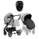 Детская коляска 3 в 1 Tutis Leo 3+ с автокреслом Beno Black (068) Warm Grey