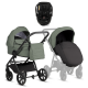 Детская коляска 3 в 1 Tutis Leo 3+ с автокреслом Beno Black (039) Sage
