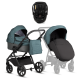 Детская коляска 3 в 1 Tutis Leo 3+ с автокреслом Beno Black (307) Sea Blue