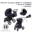 Детская коляска Rant Flex Therm Soft 4 в 1 с автокреслом Miro и базой Midnight Black