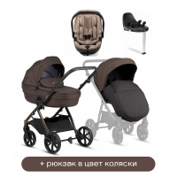 Коляска 4 в 1 Tutis Uno 6+ Essential Collection, Tiramissu (147) с автокреслом Tutis Beno (0-13 кг) и базой Isofix