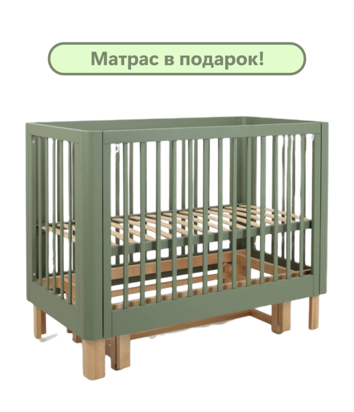 Кроватка Rant Amira маятник Olive