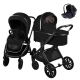 Детская коляска AmaroBaby Motus Premium Ecco 3 в 1 с автокреслом Rant Miro черный