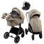 Детская коляска AmaroBaby Genius 3 в 1 с автокреслом Rant Miro бежевый