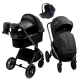 Детская коляска AmaroBaby Genius 3 в 1 с автокреслом Rant Miro черный