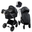 Детская коляска AmaroBaby Genius 3 в 1 с автокреслом Rant Miro серый