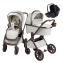 Детская коляска AmaroBaby Motus Premium Ecco Exclusive 3 в 1 с автокреслом Rant Miro молочный