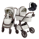 Детская коляска AmaroBaby Motus Premium Ecco Exclusive 3 в 1 с автокреслом Rant Miro молочный