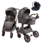 Детская коляска AmaroBaby Motus Premium Ecco Exclusive 3 в 1 с автокреслом Rant Miro серый