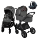 Детская коляска AmaroBaby Motus Premium Ecco 3 в 1 с автокреслом Rant Miro серый