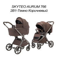 Коляска детская 766 Skyteo Aurum 2 в 1 темно-коричневый 2026