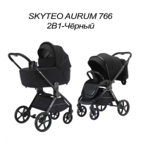 Коляска детская 766 Skyteo Aurum 2 в 1 черный 2026