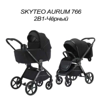 Коляска детская 766 Skyteo Aurum 2 в 1 черный 2026