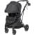 Детская прогулочная коляска Farfello Fest Lux Черное перышко FL-9 черная рама