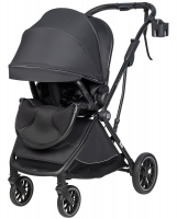 Детская прогулочная коляска Farfello Fest Lux Угольно-черный/Carbon black  FL-12 черная рама