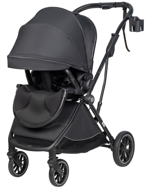 Детская прогулочная коляска Farfello Fest Lux Угольно-черный/Carbon black FL-12 черная рама