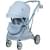 Детская прогулочная коляска Farfello Fest Lux Небесно-голубой FL-8 цветная рама