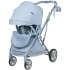 Детская прогулочная коляска Farfello Fest Lux Небесно-голубой FL-8 цветная рама