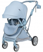 Детская прогулочная коляска Farfello Fest Lux Небесно-голубой FL-8 цветная рама