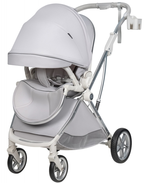 Детская прогулочная коляска Farfello Fest Lux Светло-серый/Light grey FL-14 цветная рама