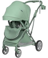 Детская прогулочная коляска Farfello Fest Lux Зеленый/Green FL-13 цветная рама