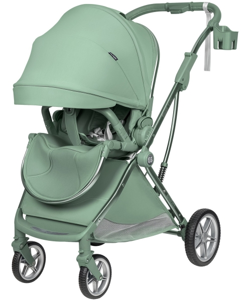 Детская прогулочная коляска Farfello Fest Lux Зеленый/Green FL-13 цветная рама