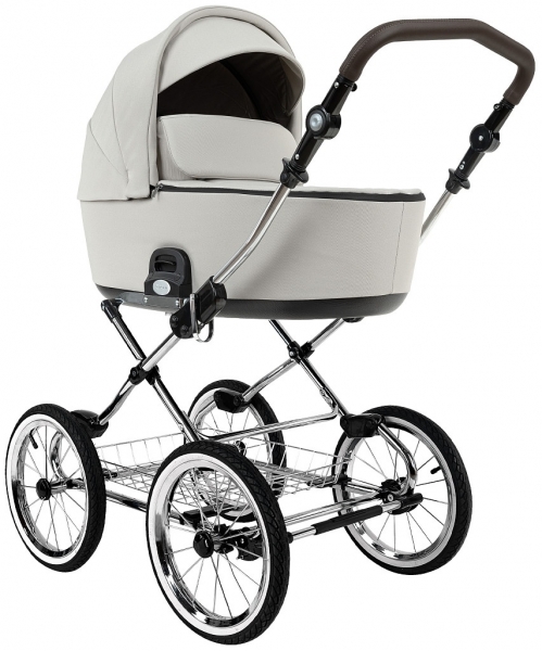 Детская коляска люлька Roan Bass Next Classic d14 2.0 1 в 1 BSNC/104/1 Marzipan/Black/руч.Cappuccino