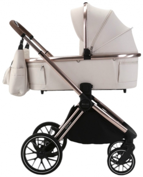Детская коляска Adamex Spark SE 2 в 1 1-VANILLA-CHAMPAGNE - СВ.БЕЖ-РАМА ШАМПАНЬ