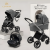 Коляска 3 в 1 Luxmom 811X темно-серый