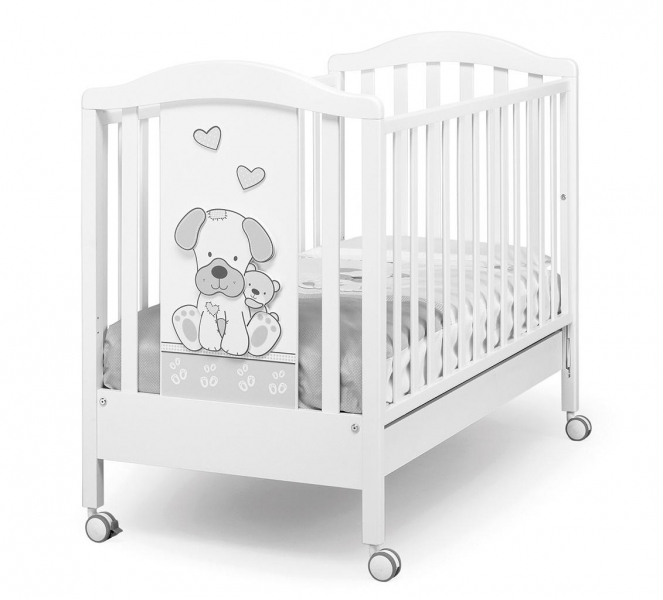 Детская кровать Erbesi Jack белый/серый