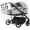 Детская коляска для двойни Adamex Leo Duo Deluxe 2 в 1 DUO-SA3 (СВ.СЕРАЯ КОЖА)