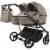 Детская коляска для двойни Adamex Leo Duo Deluxe 2 в 1 DUO-SA9 (Т.БЕЖЕВАЯ КОЖА)