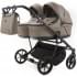 Детская коляска для двойни Adamex Leo Duo Deluxe 2 в 1 DUO-SA9 (Т.БЕЖЕВАЯ КОЖА)