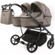 Детская коляска для двойни Adamex Leo Duo Deluxe 2 в 1 DUO-SA9 (Т.БЕЖЕВАЯ КОЖА)