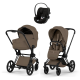 Коляска 3 в 1 Cybex Priam V Matt Black Style Coconut Brown + Cloud G3 Magic Black