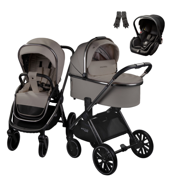 Детская коляска AmaroBaby Motus Premium Ecco 3 в 1 мокко