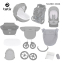 Детская коляска 2 в 1 Tutis Nanni 7 Кожа Light Silver