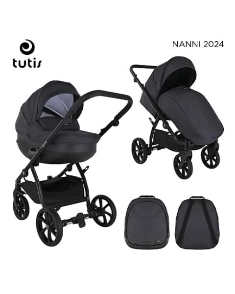 Детская коляска 2 в 1 Tutis Nanni 7 Caviar black