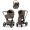 Коляска 3 в 1 Cybex Priam V Matt Black Style Coconut Brown + Cloud T Coconut Brown Plus