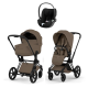 Коляска 3 в 1 Cybex Priam V Matt Black Style Coconut Brown + Cloud T Sepia Black