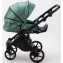 Детская коляска Adamex Bibione Deluxe 2 в 1 BI-SM01 (ЗЕЛЕН.ПЕРЛ.ПЕРФ.КОЖА)