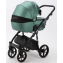 Детская коляска Adamex Bibione Deluxe 2 в 1 BI-SM01 (ЗЕЛЕН.ПЕРЛ.ПЕРФ.КОЖА)