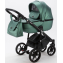 Детская коляска Adamex Bibione Deluxe 2 в 1 BI-SM01 (ЗЕЛЕН.ПЕРЛ.ПЕРФ.КОЖА)