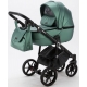Детская коляска Adamex Bibione Deluxe 2 в 1 BI-SM01 люлька + прогулочная (ЗЕЛЕН.ПЕРЛ.ПЕРФ.КОЖА)