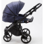Детская коляска Adamex Bibione Deluxe 2 в 1 BI-SM09 (Т.СИН.ПЕРЛ.ПЕРФ.КОЖА)